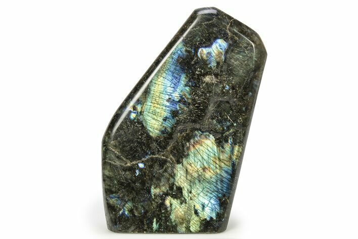 Flashy, Free-Standing Polished Labradorite - Madagascar #268099
